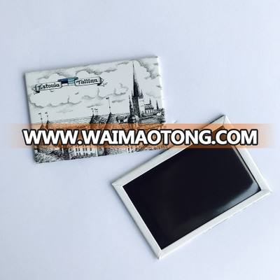 tin  souvenir  personalized  80*50mm square  austria Fridge magnet