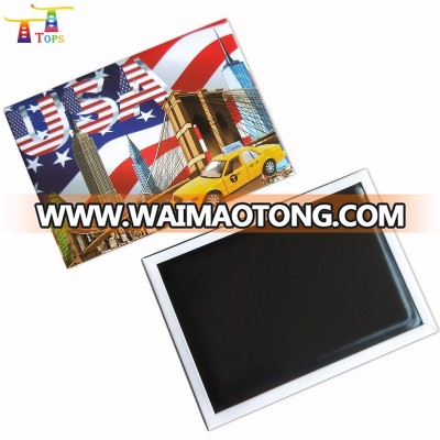 tin tin magnet OEM  90*65mm 2019 square Fridge magnet